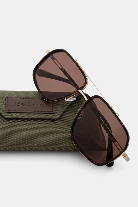 Barbour okulary przeciwsłoneczne BAS.3104 złoty