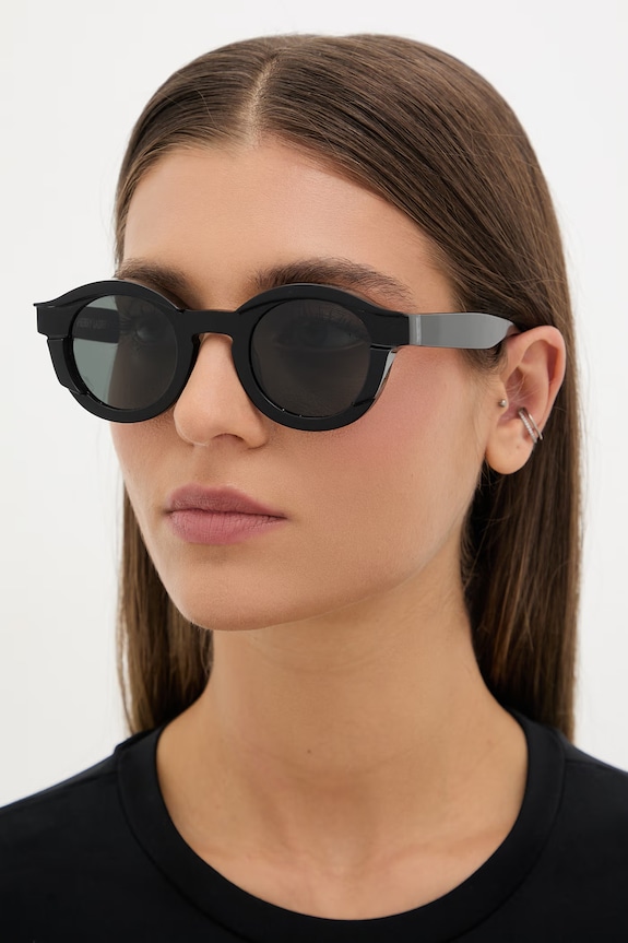 Thierry Lasry SLIPPERY στρογγυλά γυαλιά ηλίου SLIP101 μαύρο SS26