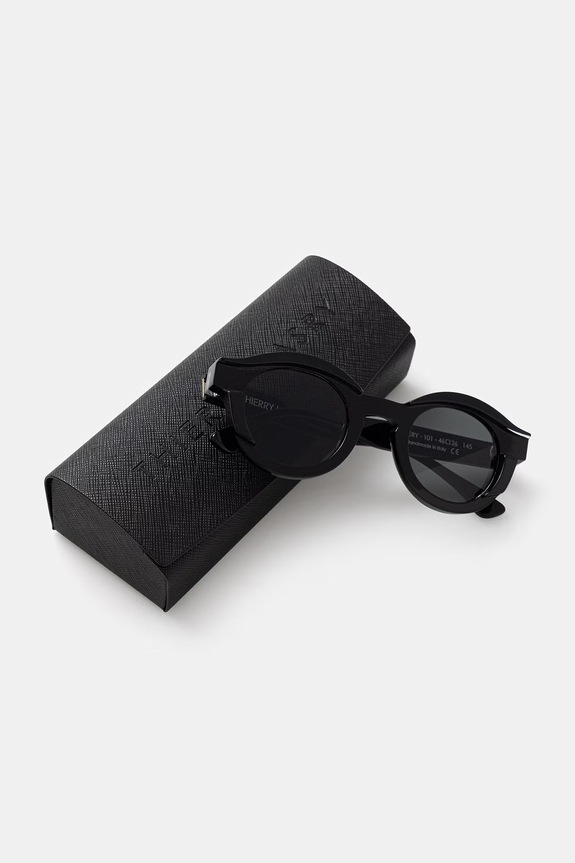 Thierry Lasry SLIPPERY στρογγυλά γυαλιά ηλίου μαύρο SLIP101