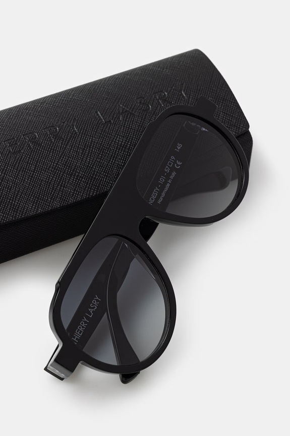 Thierry Lasry CLANDESTY occhiali da sole da pilota nero CLAN101