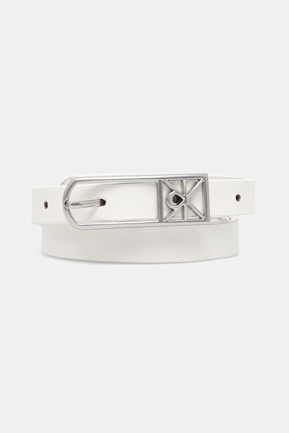 Calvin Klein opasok dámsky kožený biela LV04F7057G
