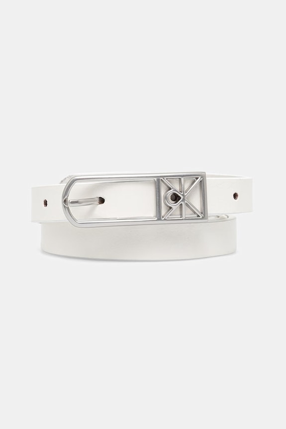 Calvin Klein opasok dámsky kožený biela LV04F7057G