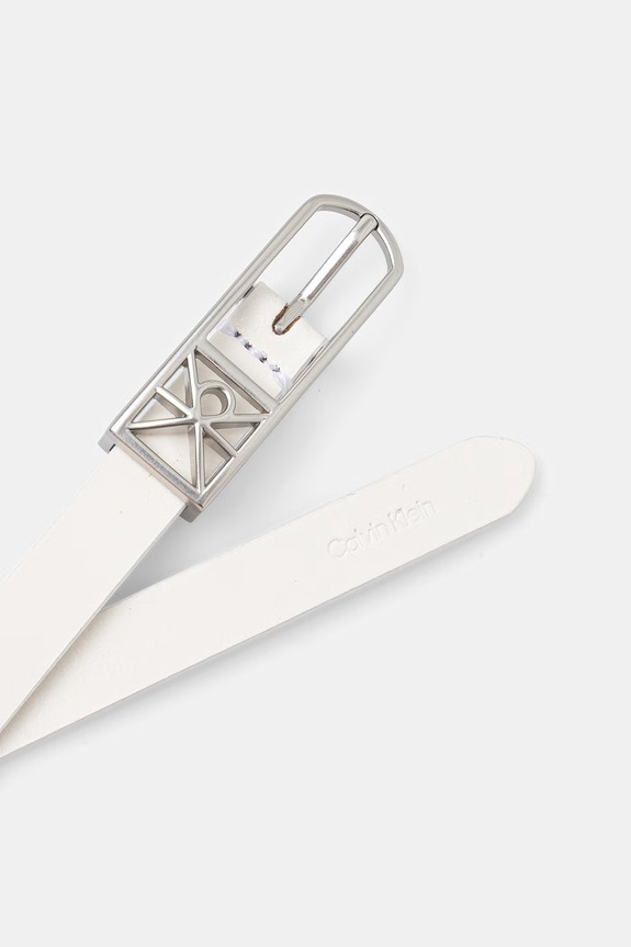 Calvin Klein opasok dámsky kožený LV04F7057G biela SS26