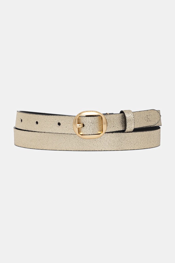 Calvin Klein curea de piele aur LV04F7058G