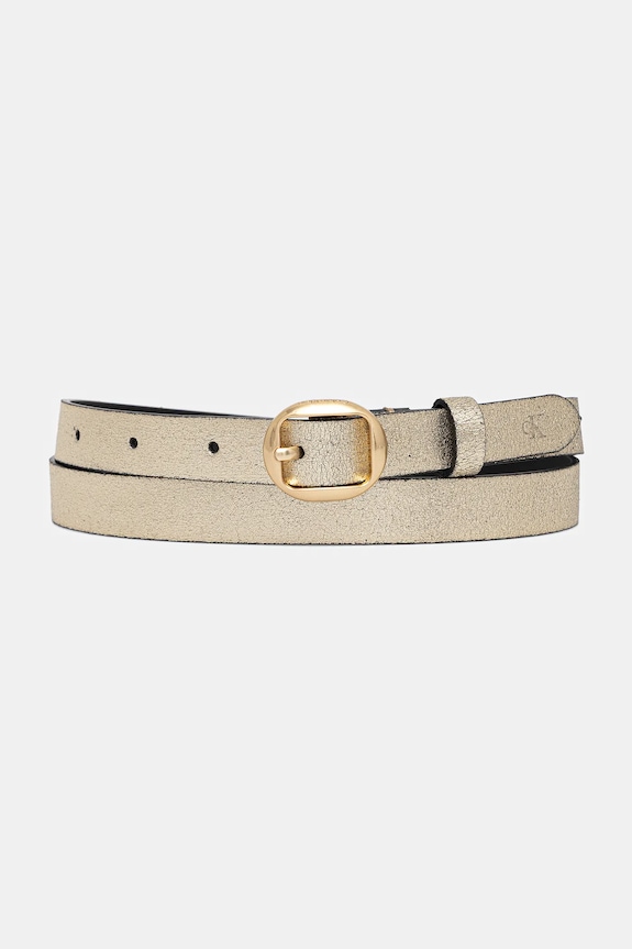 Calvin Klein curea de piele aur LV04F7058G