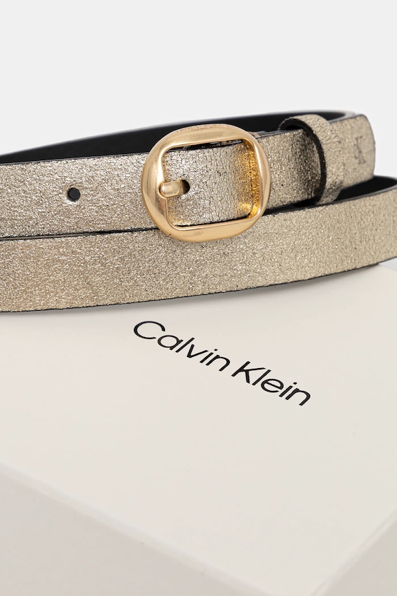 Accesorii Calvin Klein curea de piele LV04F7058G aur