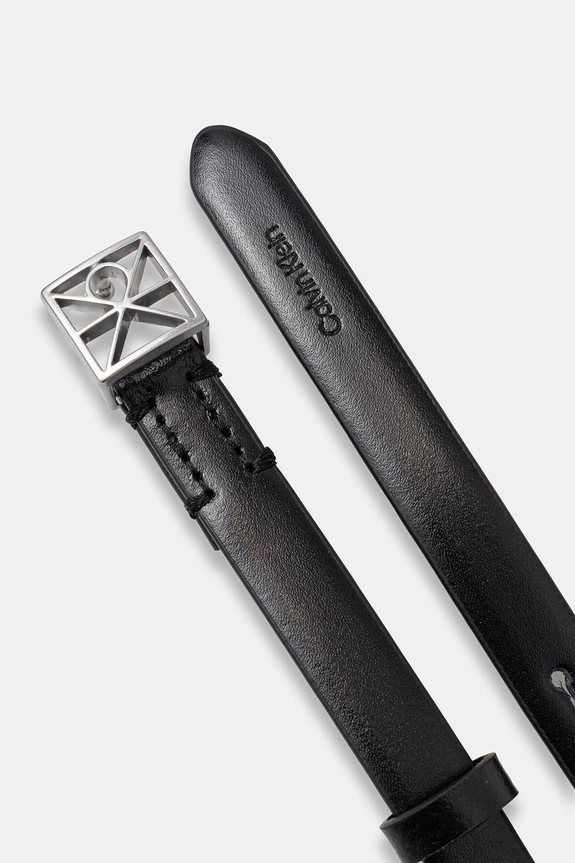 Calvin Klein pasek damski skórzany LV04F7061G czarny SS26