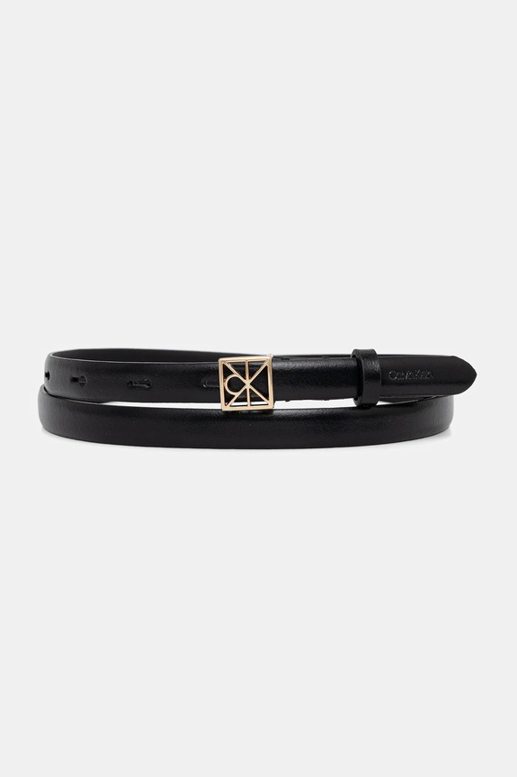 Calvin Klein pasek damski skórzany imitacja skóry licowej czarny LV04F7061G