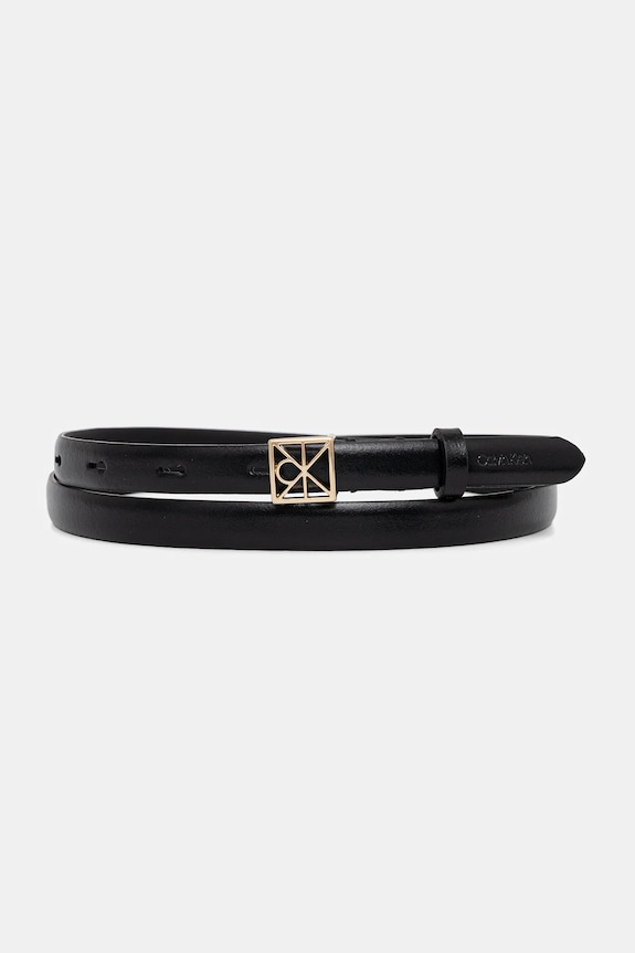 Calvin Klein pasek damski skórzany imitacja skóry licowej czarny LV04F7061G
