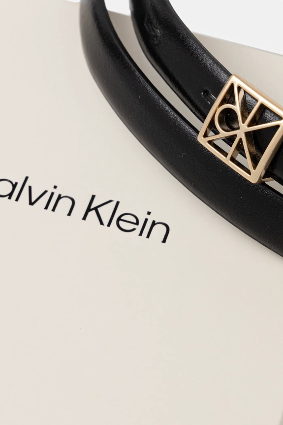 Akcesoria Calvin Klein pasek damski skórzany LV04F7061G czarny