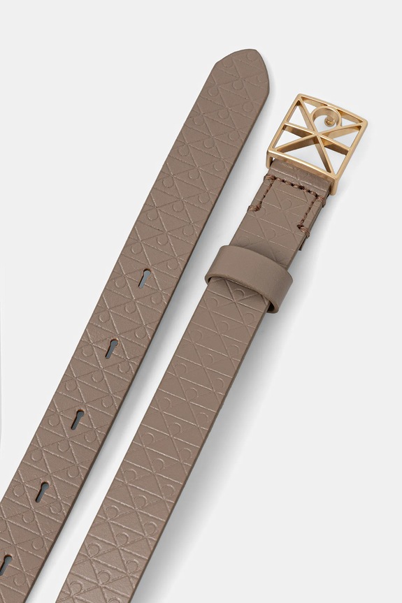 Calvin Klein opasok dámsky kožený LV04F7063G béžová SS26