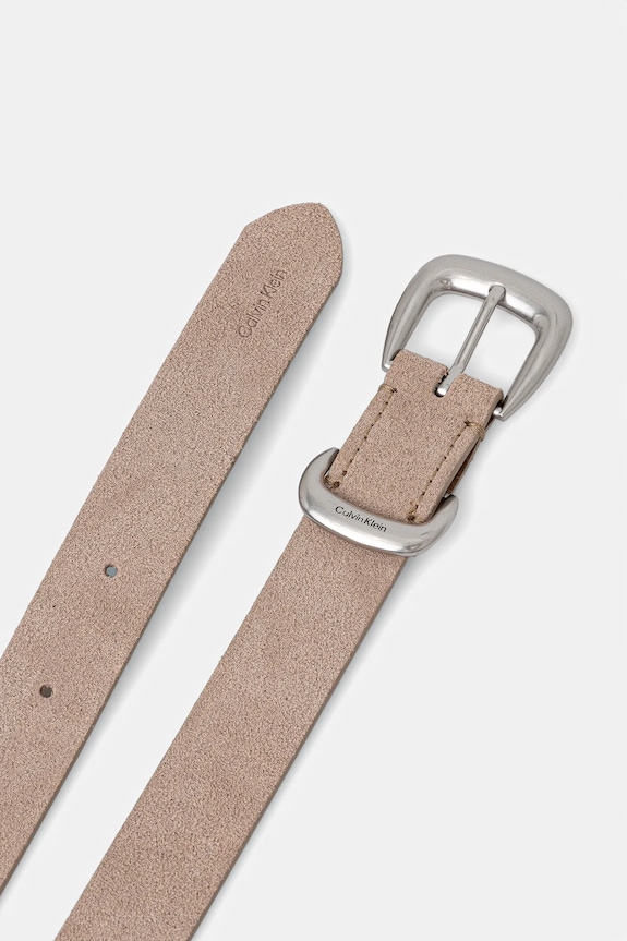 Calvin Klein curea de damă din piele întoarsă LV04F7065G bej SS26