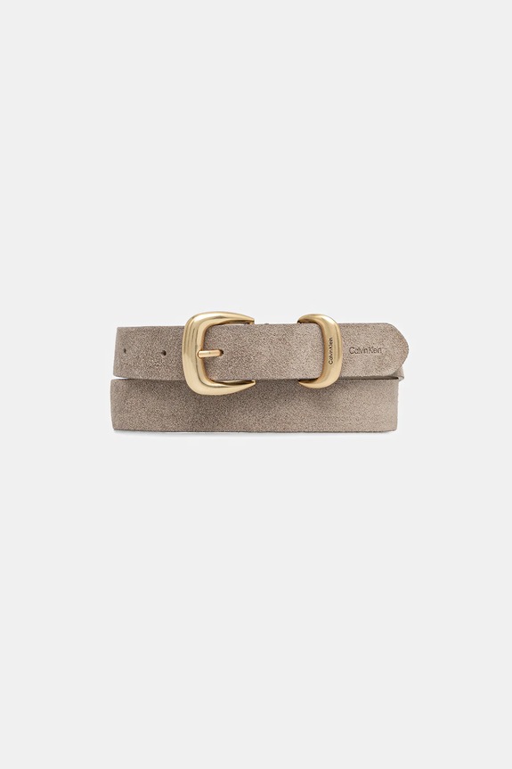 Calvin Klein curea pentru femei, din piele întoarsă Gift Box bej LV04F7065G