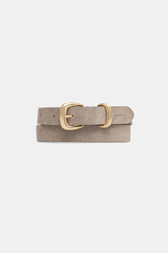Calvin Klein curea pentru femei, din piele întoarsă Gift Box bej LV04F7065G