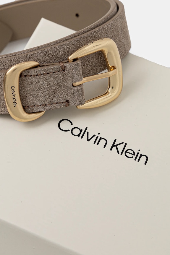 Accesorii Calvin Klein curea pentru femei, din piele întoarsă LV04F7065G bej