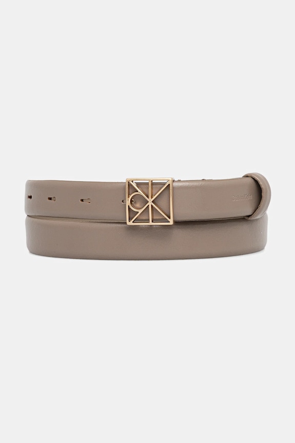 Calvin Klein колан дамски изкуствена кожа бежов LV04F7072G