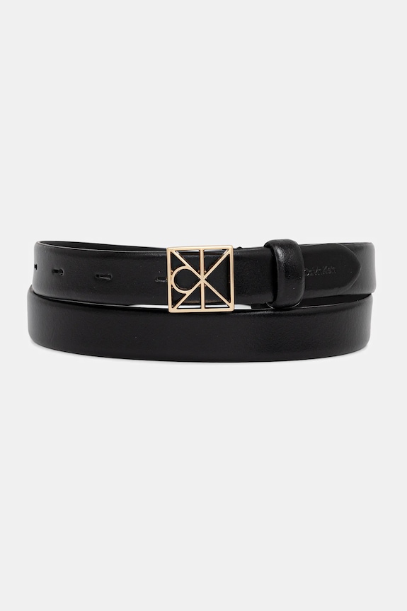 Calvin Klein колан дамски изкуствена кожа черен LV04F7072G