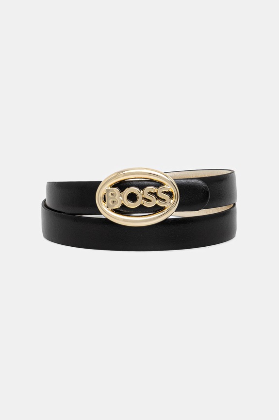 Obojstranný opasok BOSS BOSS_Icon imitácia kože čierna 50558776