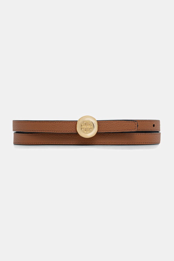 Αναστρέψιμη δερμάτινη ζώνη Tory Burch Romy Reversible 175052.002 μαύρο SS26
