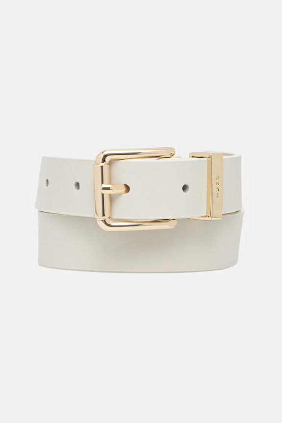 HUGO curea de piele Palm-Mloop bej 50558803