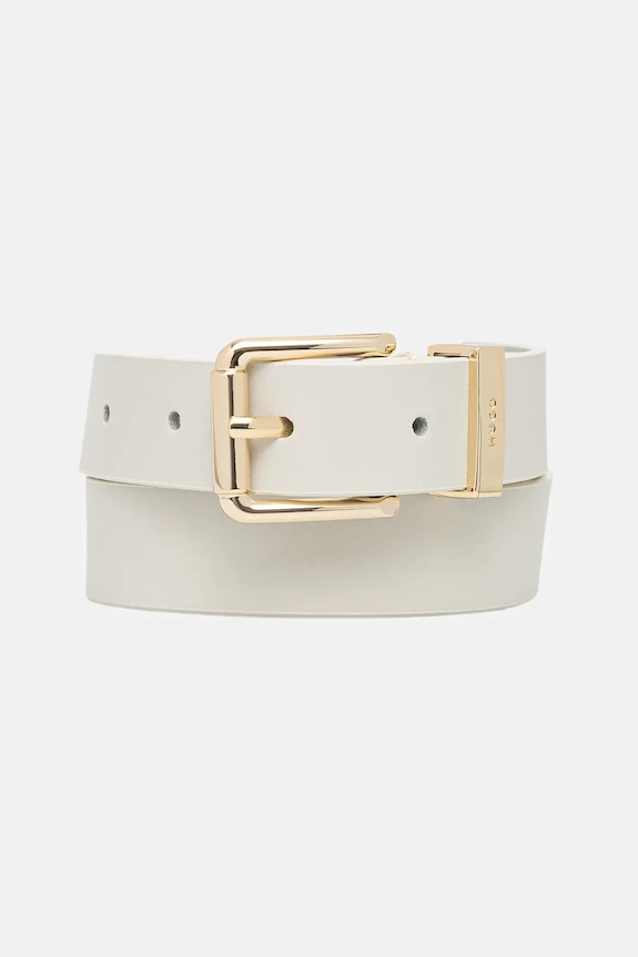 HUGO curea de piele Palm-Mloop bej 50558803