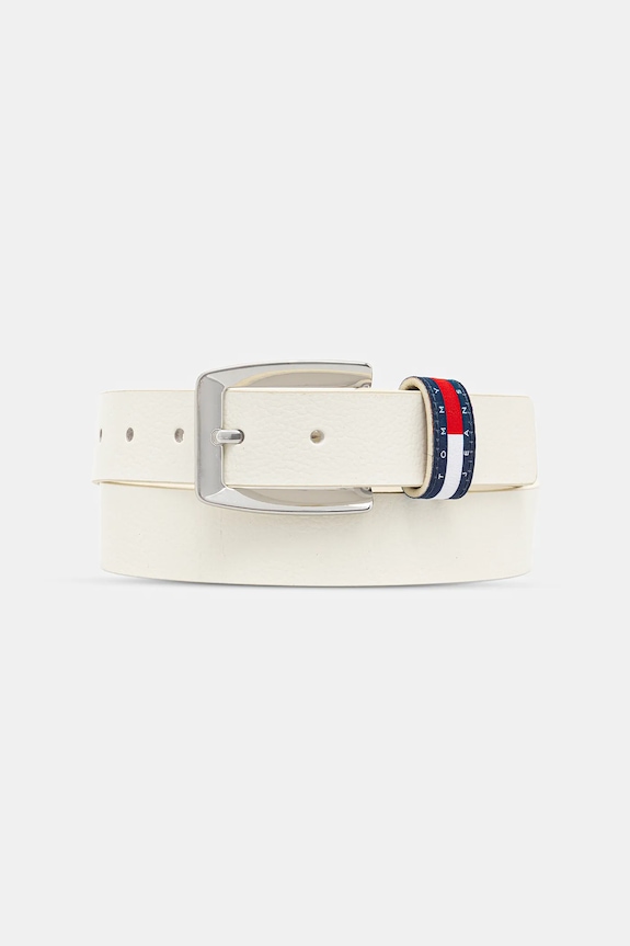 Tommy Jeans pasek skórzany beżowy AW0AW18099