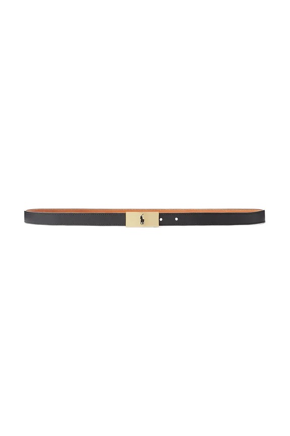 Polo Ralph Lauren cintura in pelle bilaterale nero 429895825