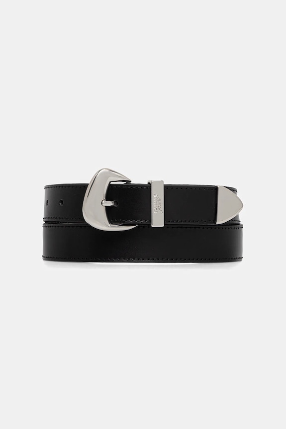 Kožni remen Tommy Jeans crna AW0AW18100