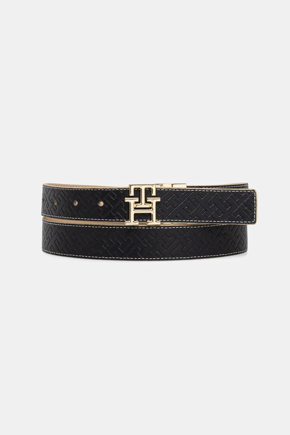Tommy Hilfiger pasek skórzany dwustronny granatowy AW0AW18256