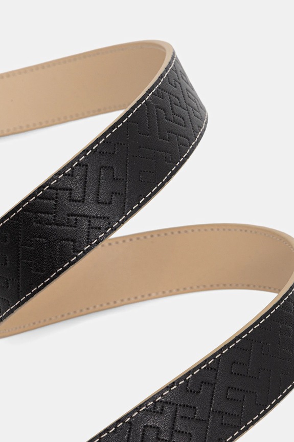 Akcesoria Tommy Hilfiger pasek skórzany dwustronny AW0AW18256 granatowy