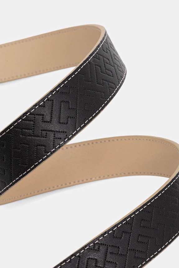 Akcesoria Tommy Hilfiger pasek skórzany dwustronny AW0AW18256 granatowy