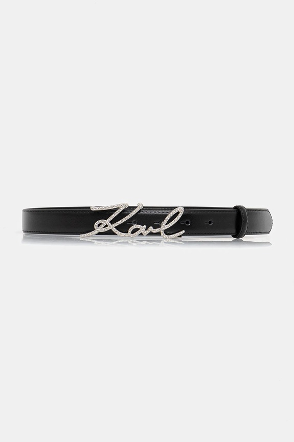 Karl Lagerfeld curea de piele K/SIGNATURE negru B1W33101