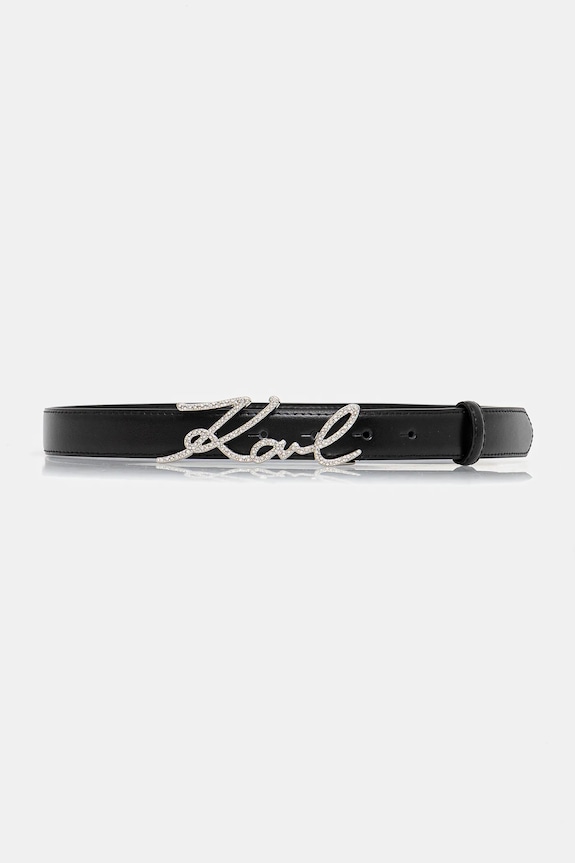 Karl Lagerfeld curea de piele K/SIGNATURE negru B1W33101