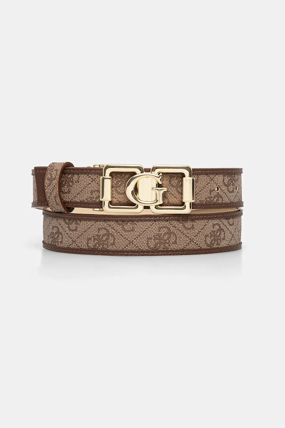 Ζώνη Guess KARNILLA απομίμηση λείου δέρματος καφέ BW9334.P6130