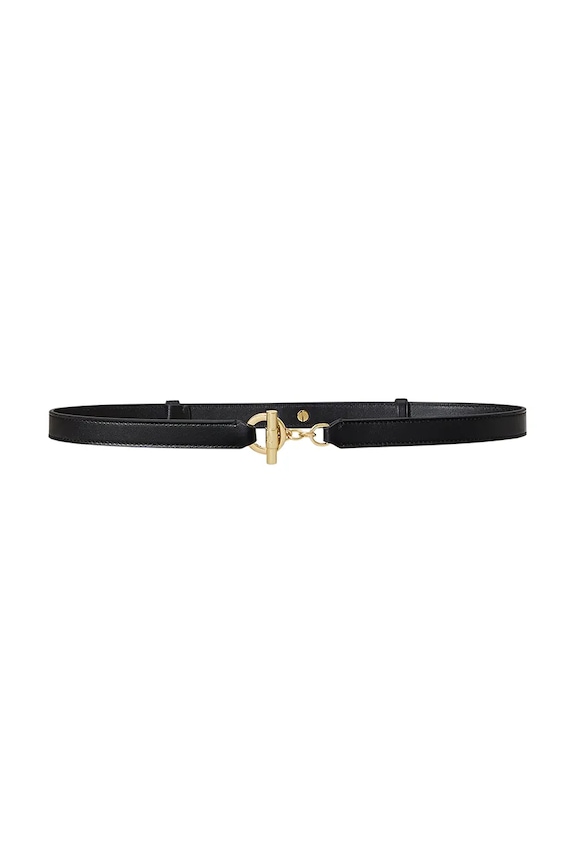 Kožený pásek Lauren Ralph Lauren černá 412P04406