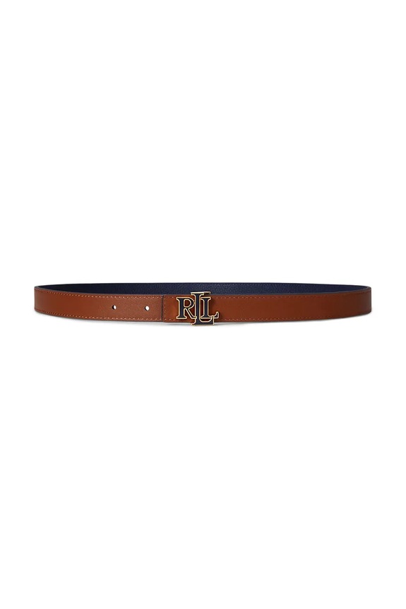Obojstranný kožený opasok Lauren Ralph Lauren 412P04418 tmavomodrá SS26