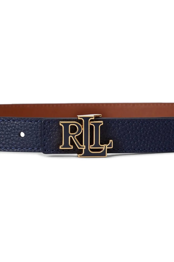 Doplnky Obojstranný kožený opasok Lauren Ralph Lauren 412P04418 tmavomodrá