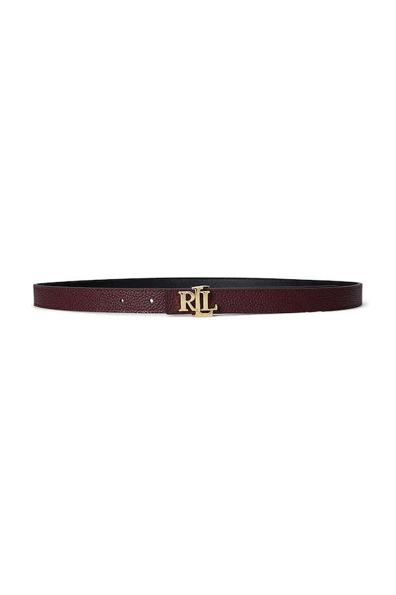 Obojstranný kožený opasok Lauren Ralph Lauren burgundské 412P06811