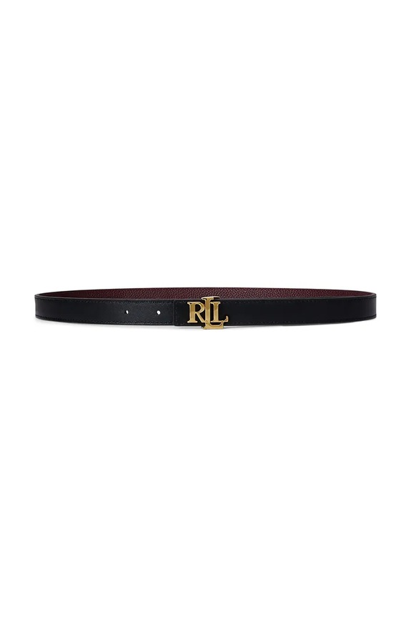 Obojstranný kožený opasok Lauren Ralph Lauren 412P06811 burgundské SS26