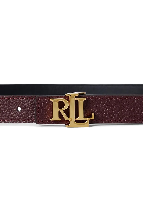 Doplnky Obojstranný kožený opasok Lauren Ralph Lauren 412P06811 burgundské