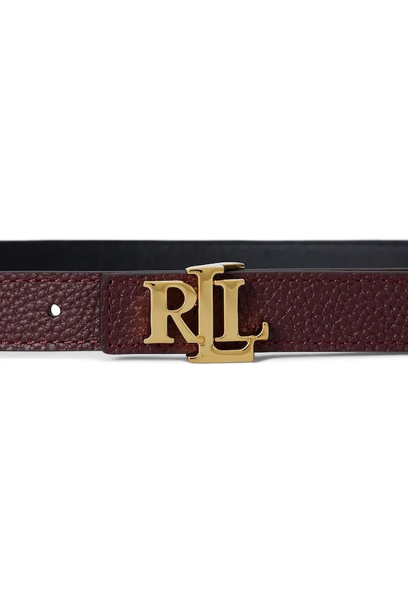 Doplnky Obojstranný kožený opasok Lauren Ralph Lauren 412P06811 burgundské