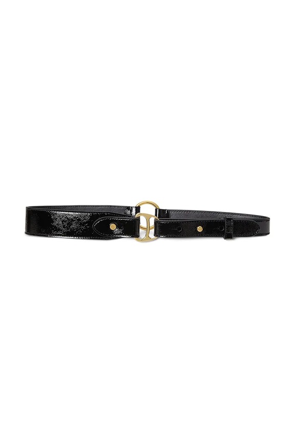 Lauren Ralph Lauren pasek skórzany czarny 412P04407