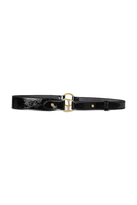 Lauren Ralph Lauren pasek skórzany czarny 412P04407