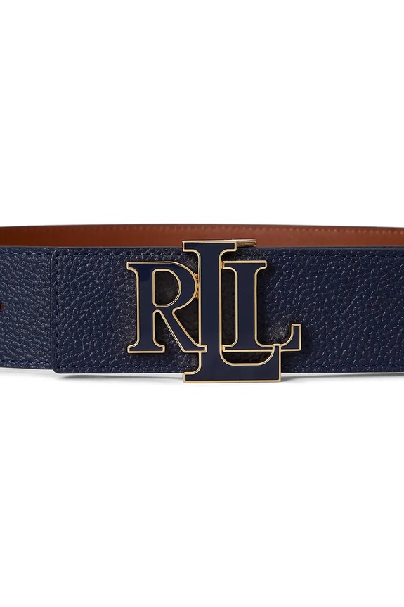 Doplnky Obojstranný kožený opasok Lauren Ralph Lauren 412P04416 tmavomodrá