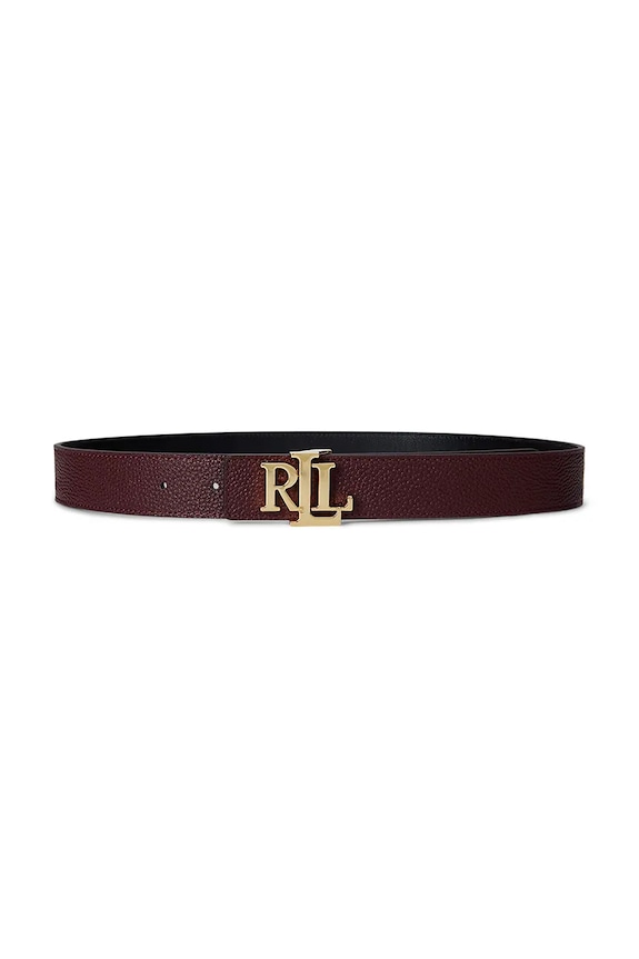Obojstranný kožený opasok Lauren Ralph Lauren burgundské 412P06812