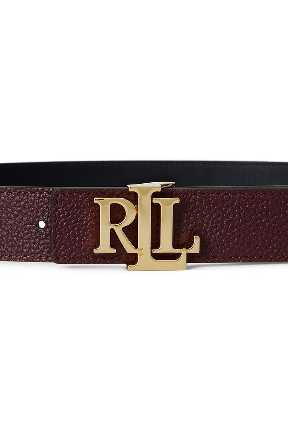 Doplnky Obojstranný kožený opasok Lauren Ralph Lauren 412P06812 burgundské