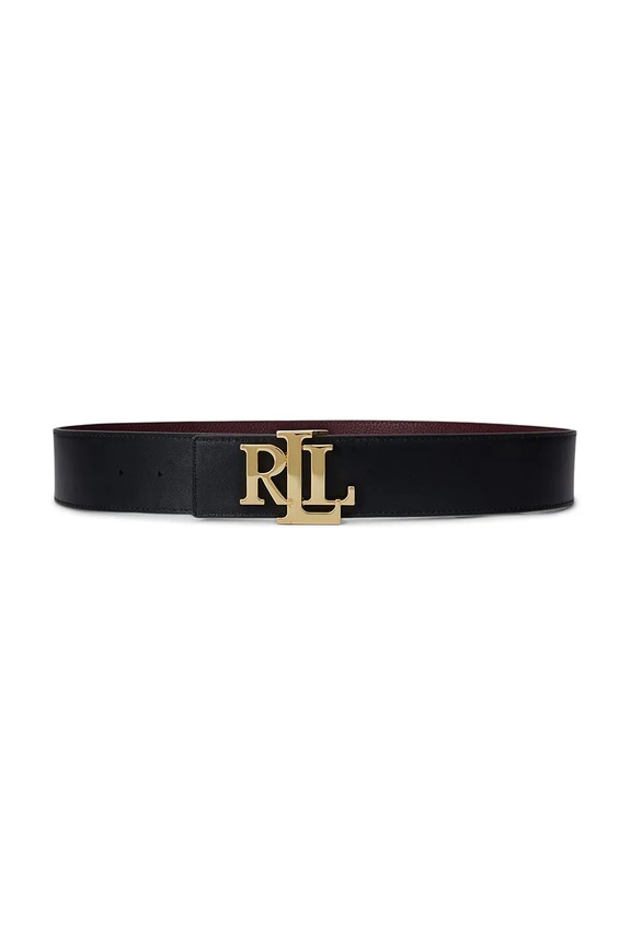 Obojstranný kožený opasok Lauren Ralph Lauren 412P06813 burgundské SS26