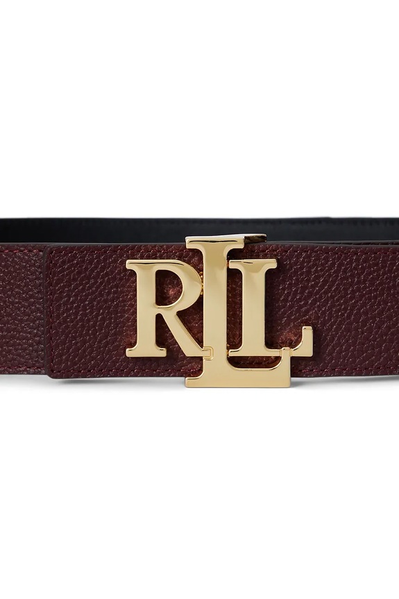 Doplnky Obojstranný kožený opasok Lauren Ralph Lauren 412P06813 burgundské