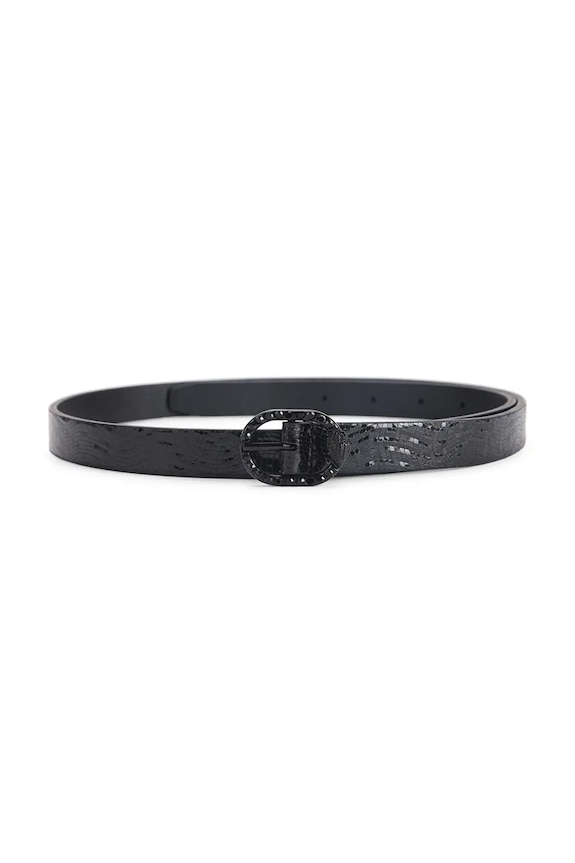 Kurt Geiger London curea de piele Mayfair negru 5257600019