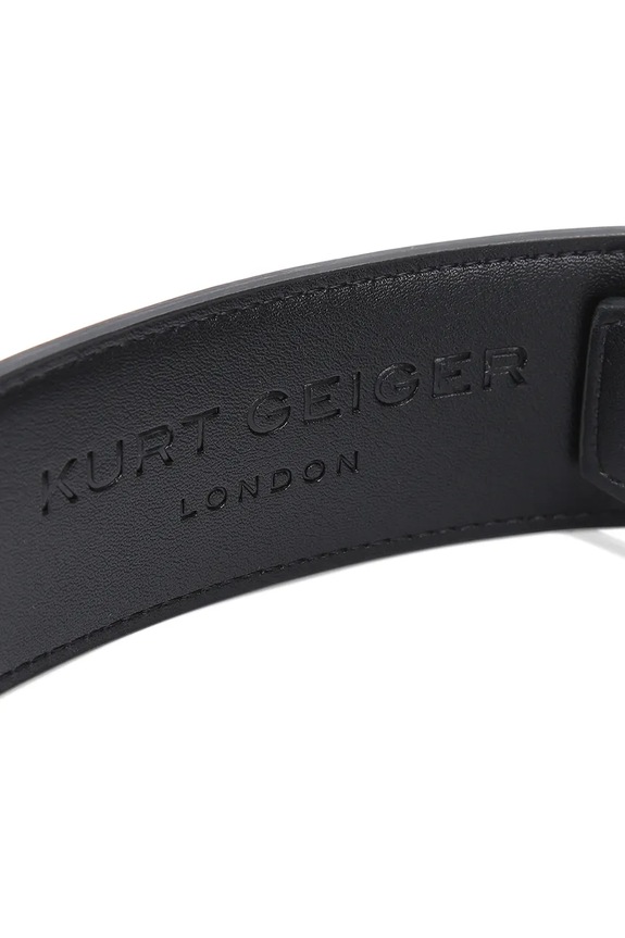 Kurt Geiger London curea de piele Kensington negru 5256105109